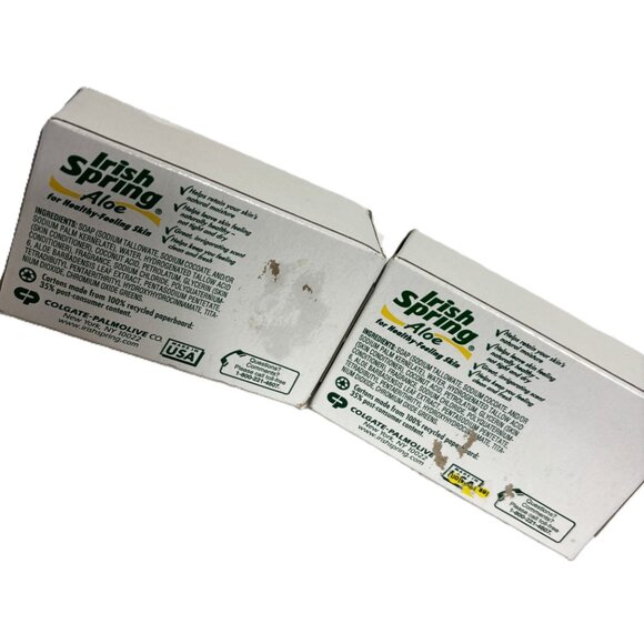 Irish Spring ALOE Deodorant Soap Bars VTG DISCONTINUED NOS - Picture 5 of 6